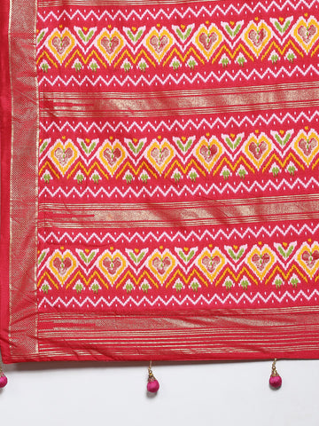 Patola Printed Art Silk Woven Saree