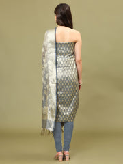 Woven Chanderi Unstitched Suit With Dupatta