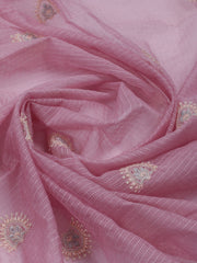 Neck Embroidered Cotton Blend Unstitched Suit With Dupatta