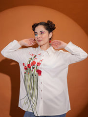 Printed Cotton Blend Shirt
