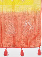 Zari Border Booti Art Silk Woven Saree