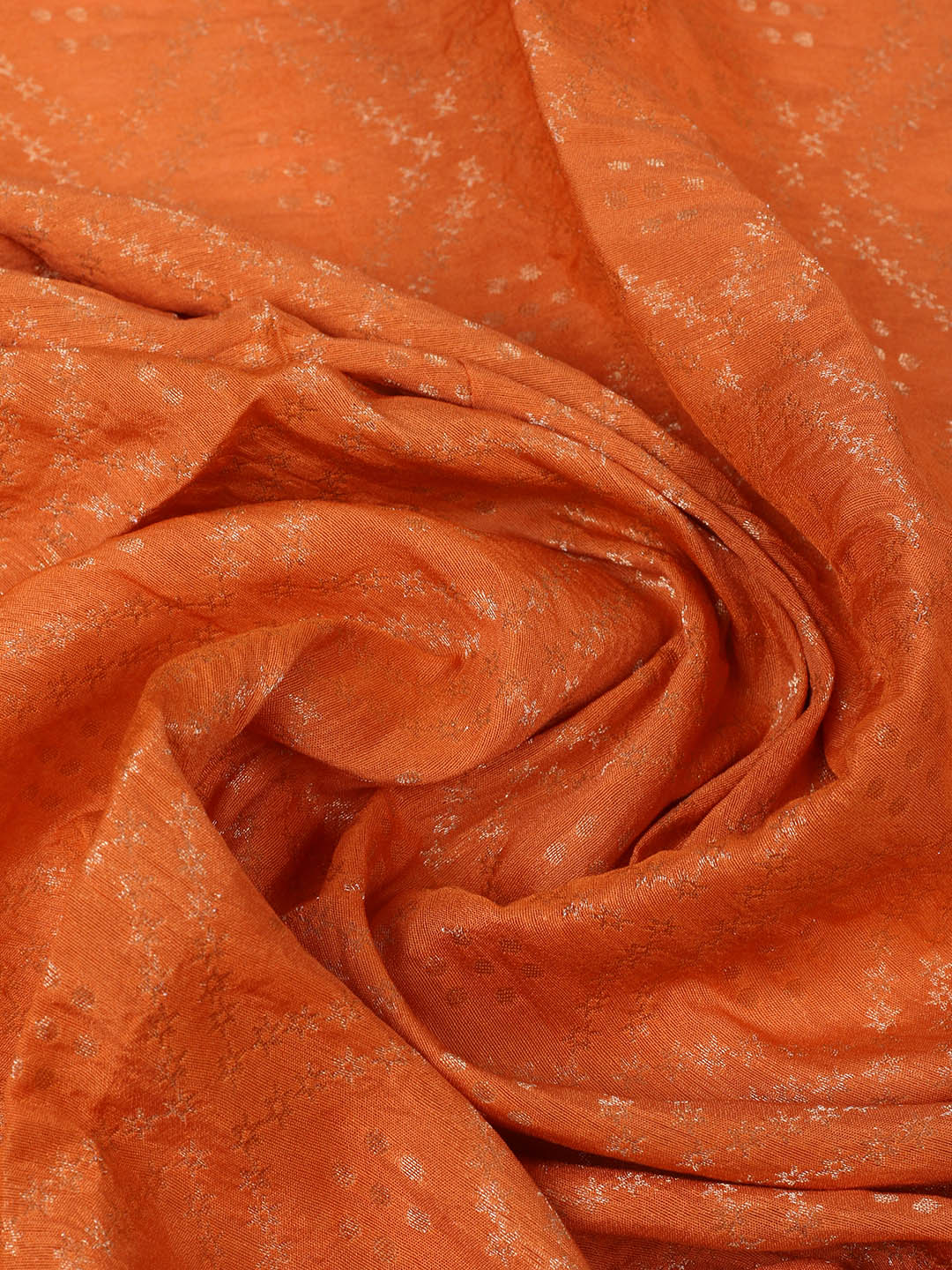 Embroidered Chanderi Unstitched Suit With Pant &amp; Dupatta