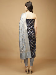 Woven Chanderi Unstitched Suit Piece With Dupatta