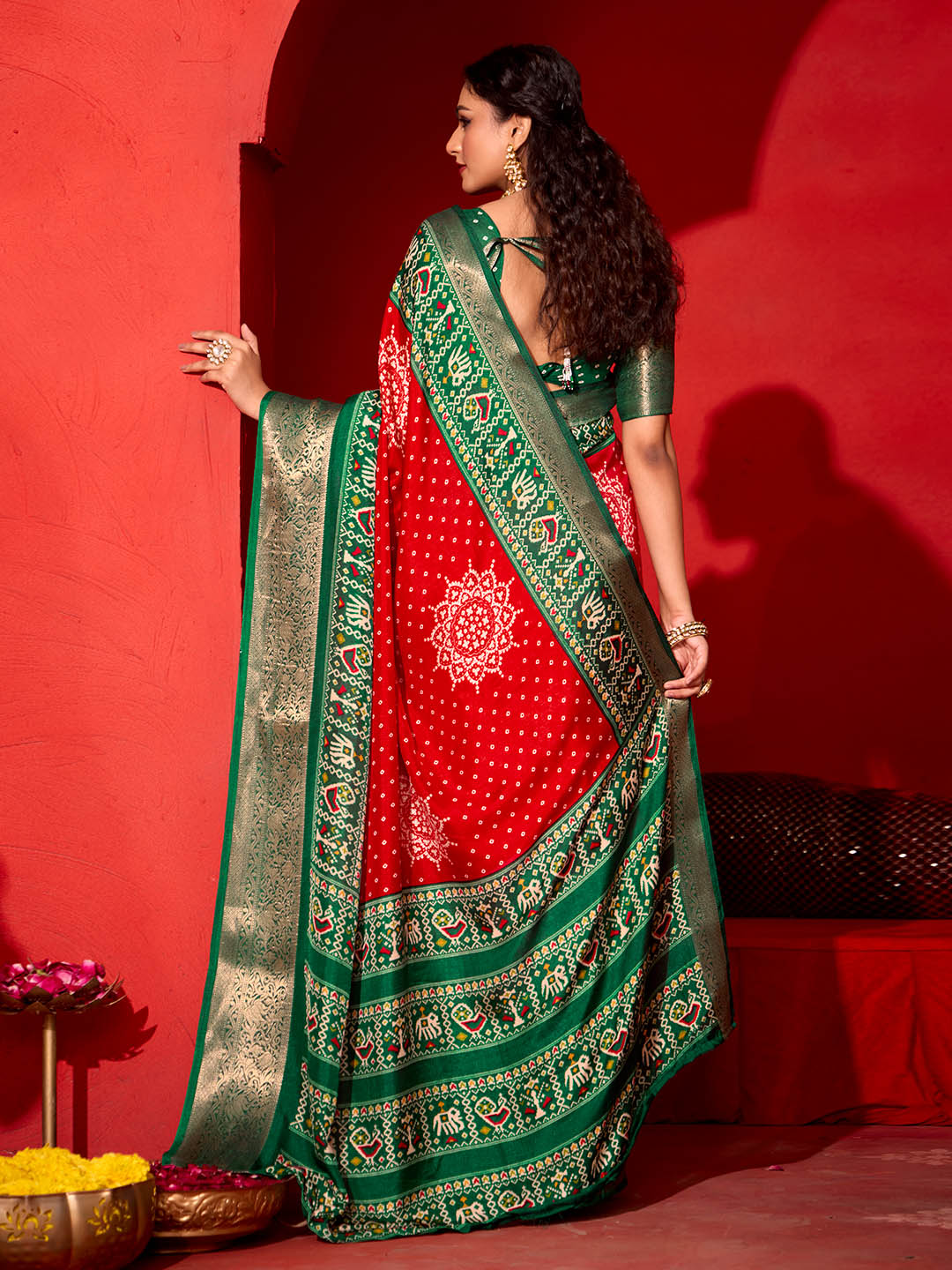 Patola Printed Art Silk Woven Saree