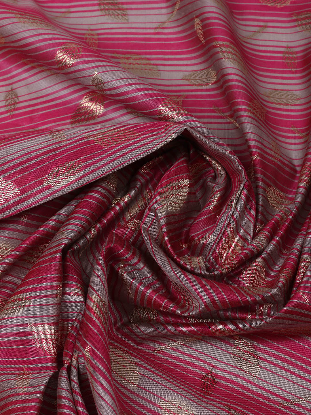 Woven Design Chanderi Unstitched Suit With Pant &amp; Dupatta