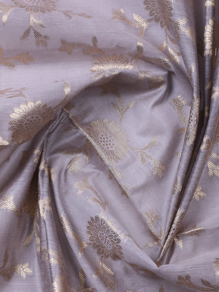 Woven Design Chanderi Unstitched Suit With Pant &amp; Dupatta