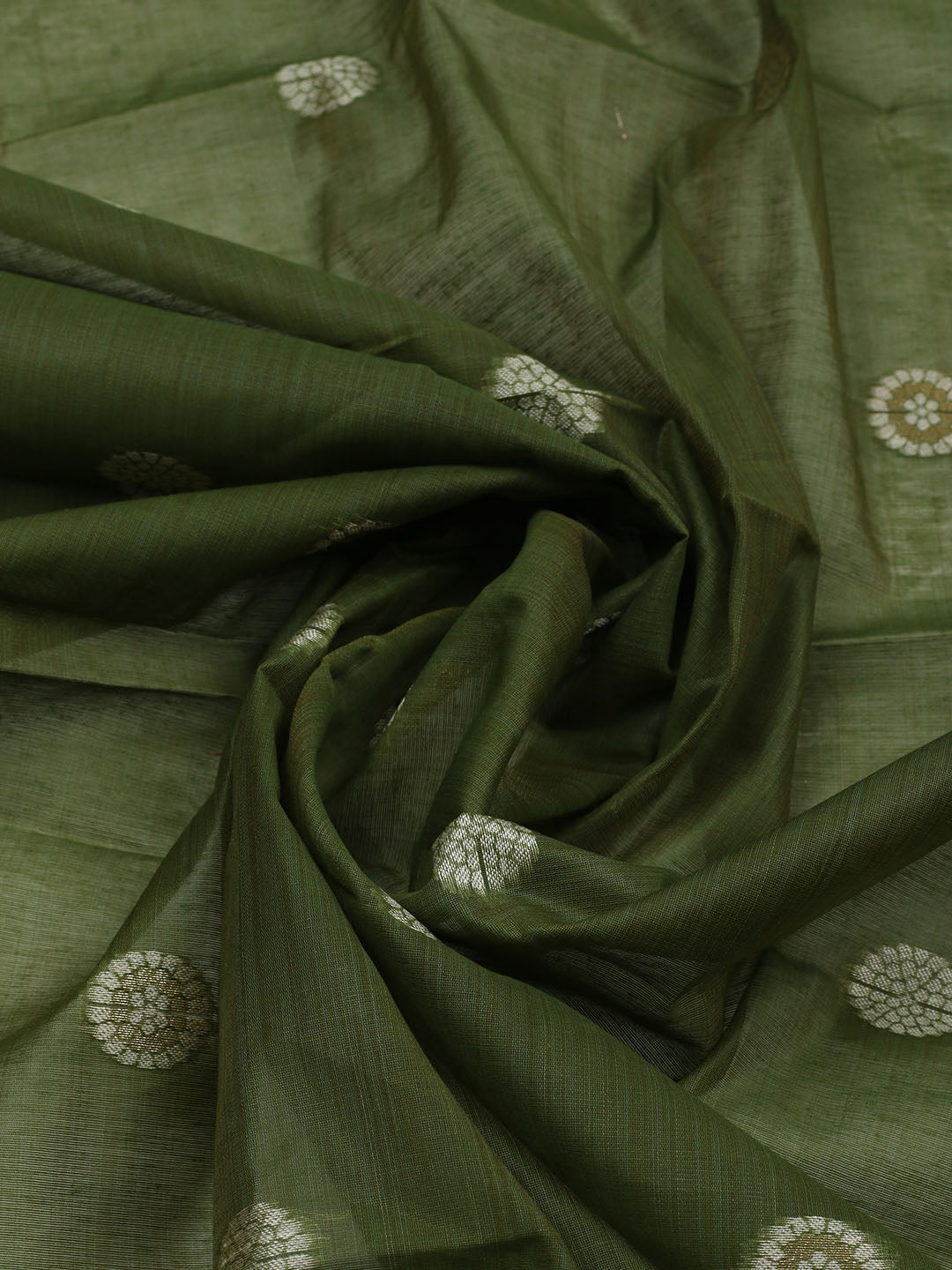 Embroidered Cotton Blend Unstitched Suit With Pant &amp; Dupatta