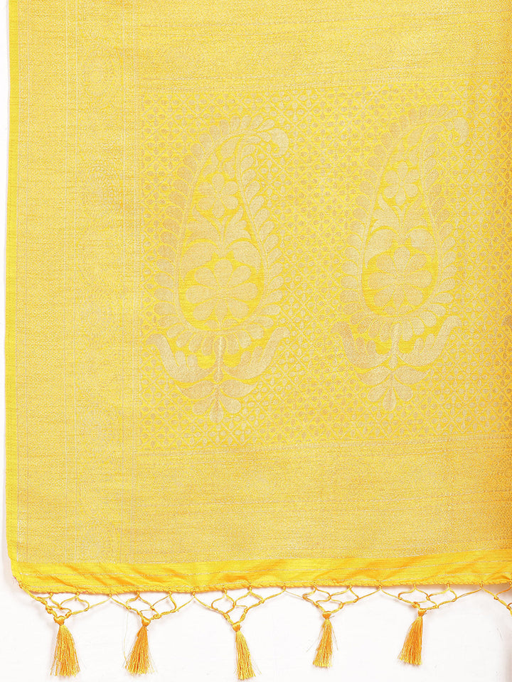 Zari Jaal Woven Art Silk Saree
