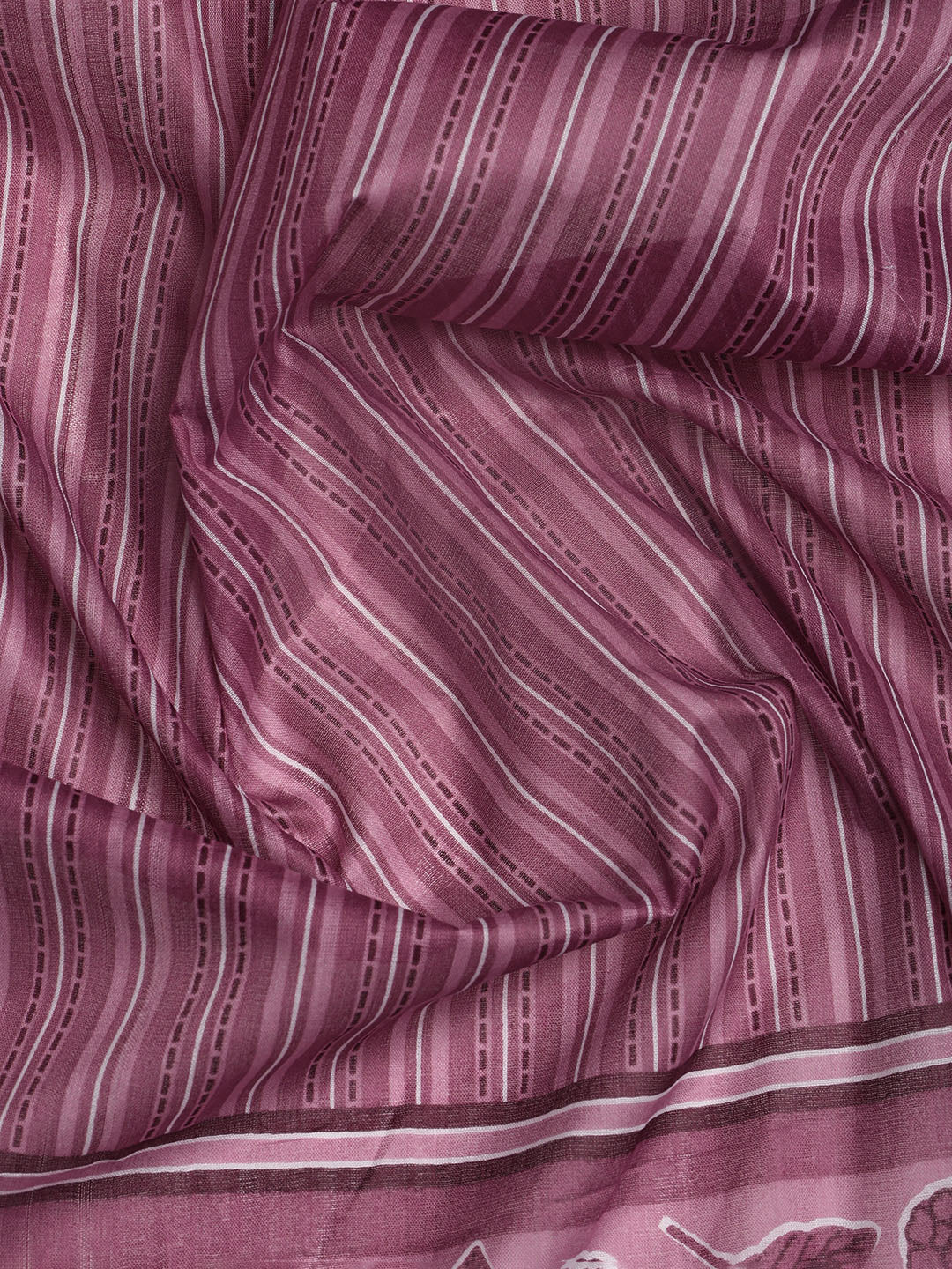 Printed Cotton Blend Unstitched Suit With Dupatta