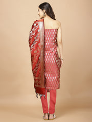 Woven Chanderi Unstitched Suit Piece With Dupatta