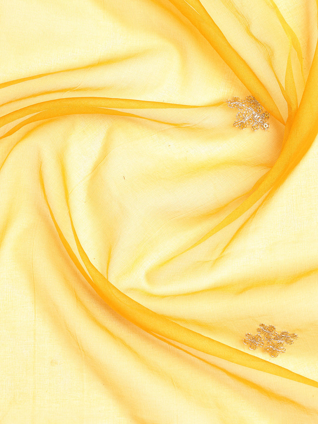 Neck Embroidered Organza Unstitched Suit With Dupatta