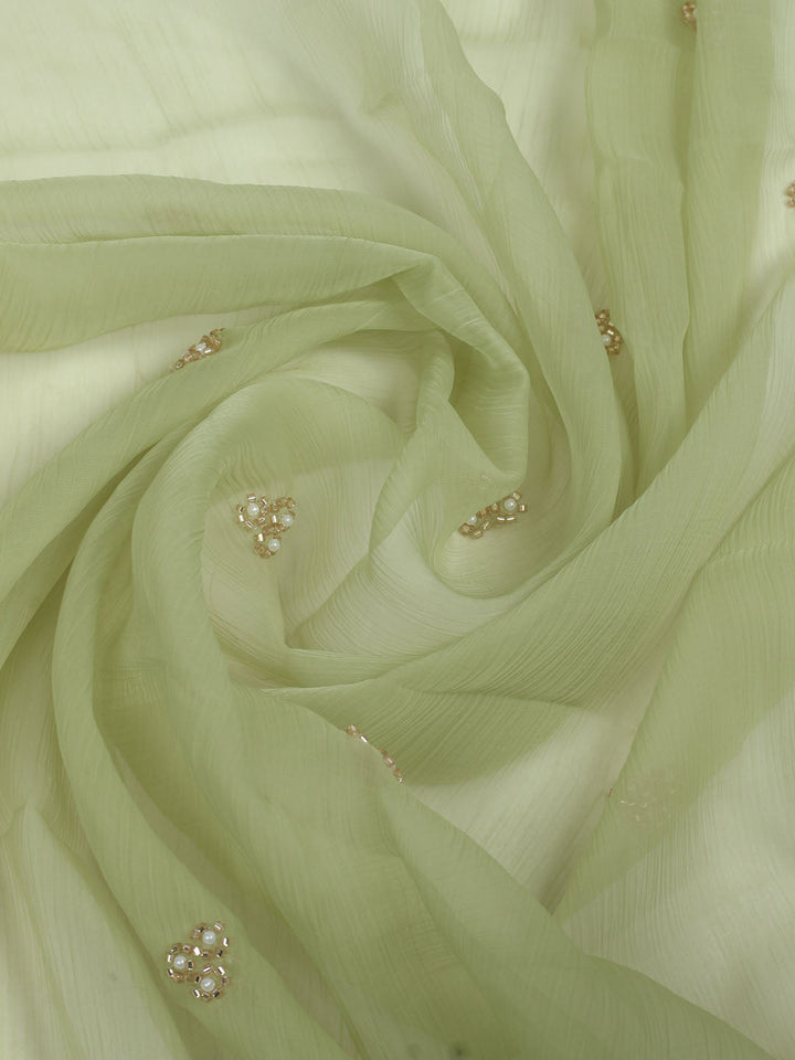Embroidered Chiffon Unstitched Suit With Dupatta