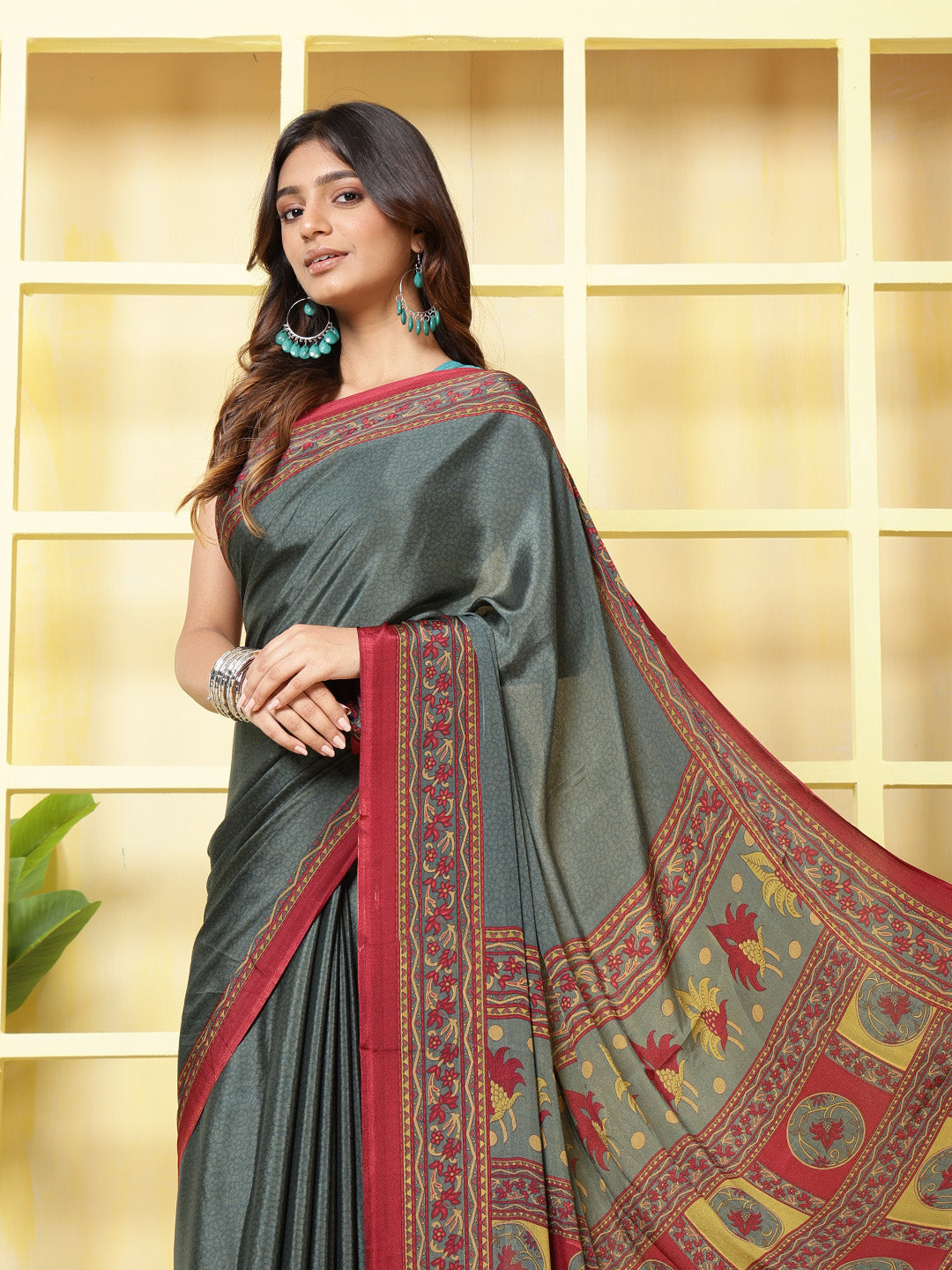 Digital Printed Crepe Saree
