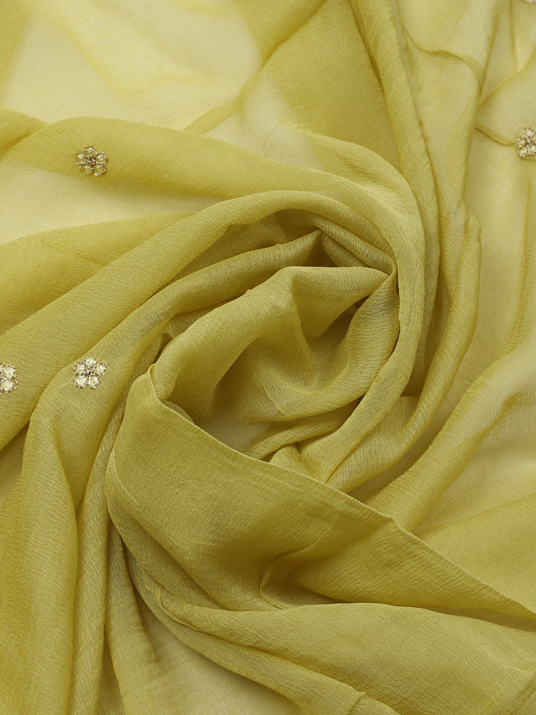Embroidered Organza Unstitched Suit With Dupatta