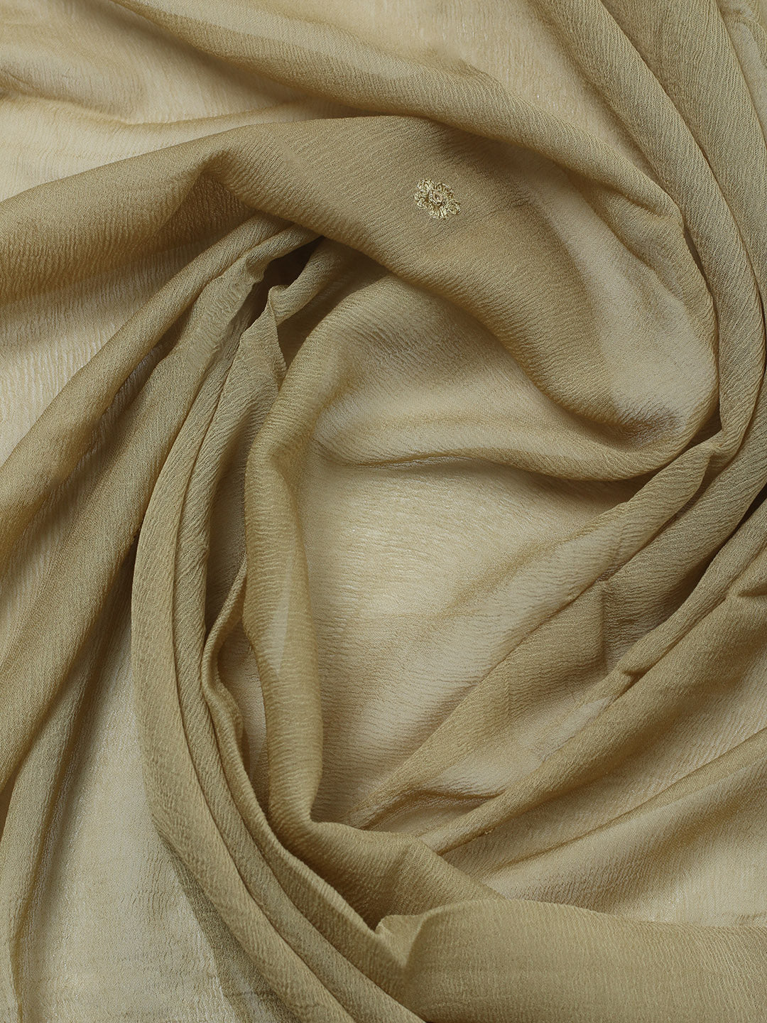 Embroidered Chanderi Unstitched Suit With Pant &amp; Dupatta