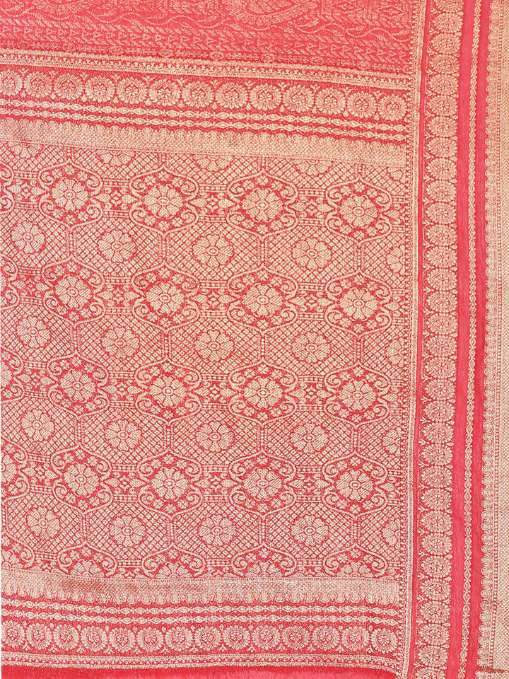 Zari Jaal Woven Crepe Saree