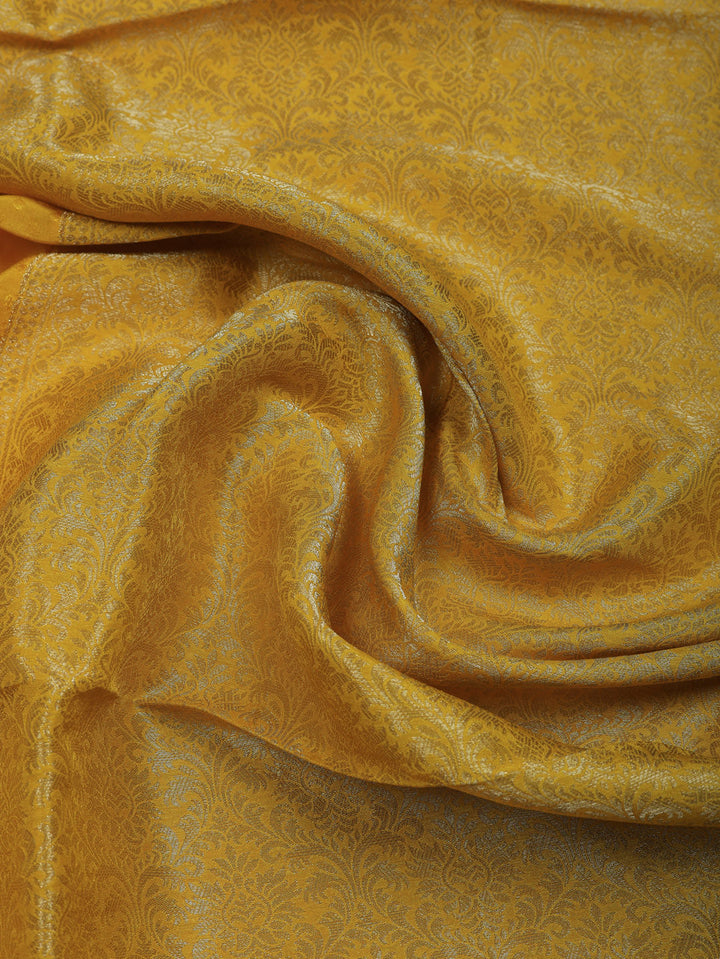 Woven Design Chanderi Unstitched Suit With Pant &amp; Dupatta