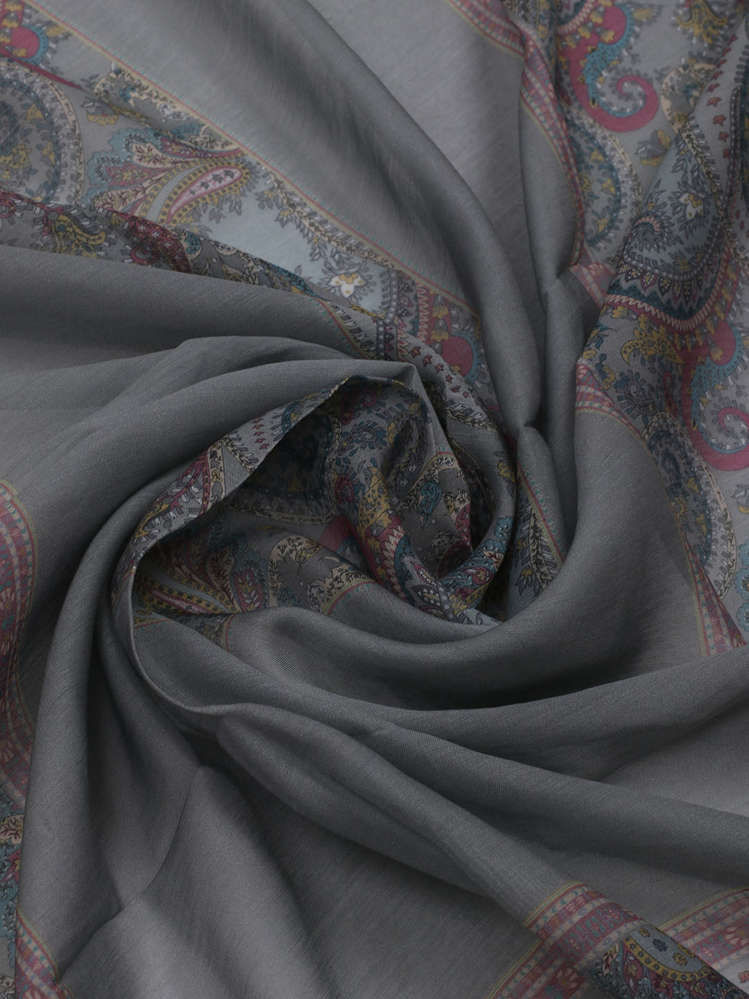 Printed Cotton Blend Unstitched Suit With Dupatta