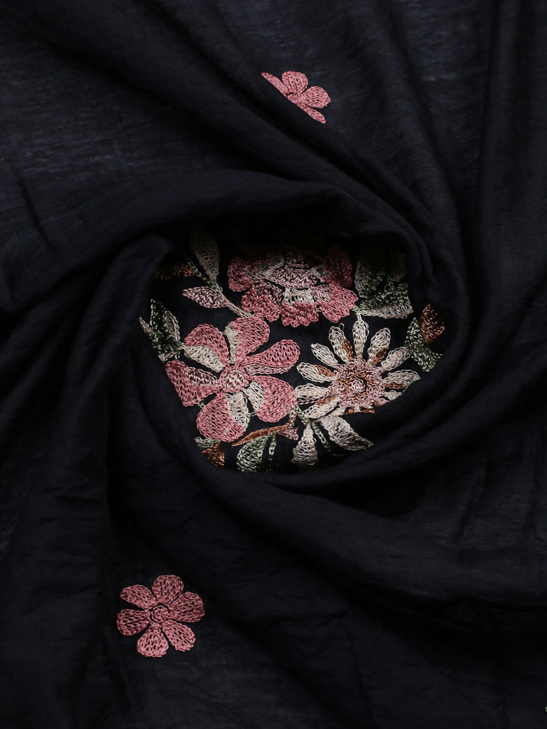 Embroidered Cotton Blend Unstitched Suit With Pant &amp; Dupatta