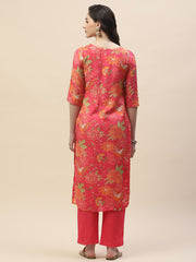 Printed Cotton Kurta With Pants