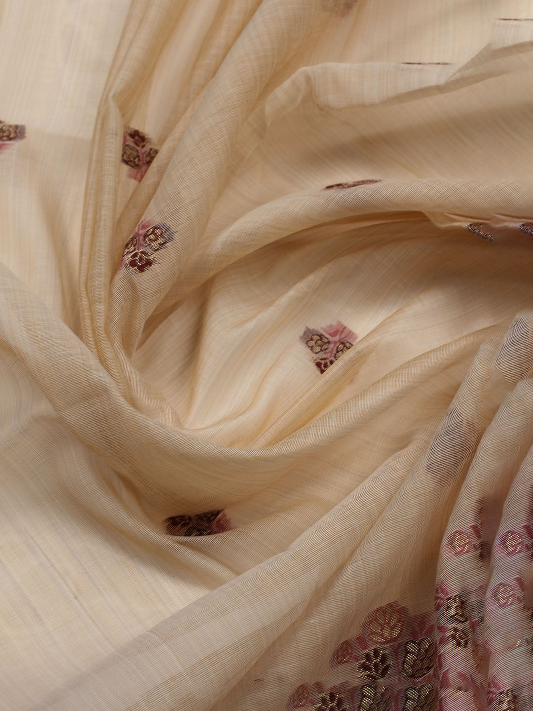 Woven Design Chanderi Unstitched Suit With Dupatta