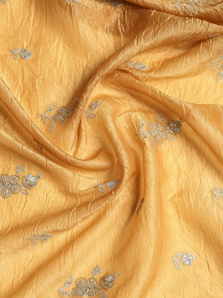 Embroidered Tissue Unstitched Suit With Dupatta