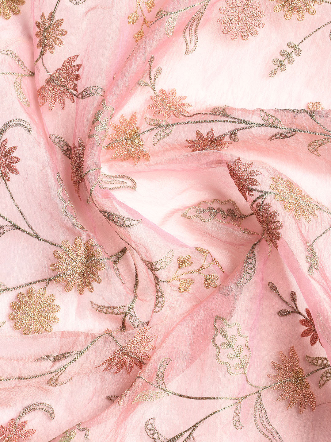 Embroidered Tissue Unstitched Suit With Dupatta