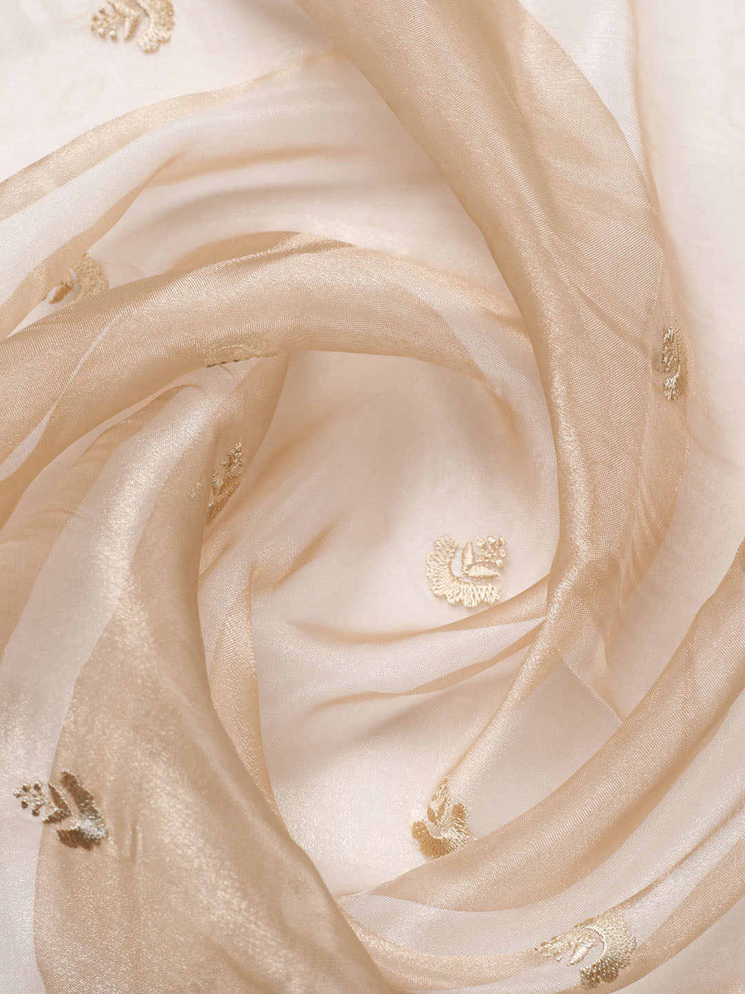 Embroidered Tissue Unstitched Suit With Pant &amp; Dupatta