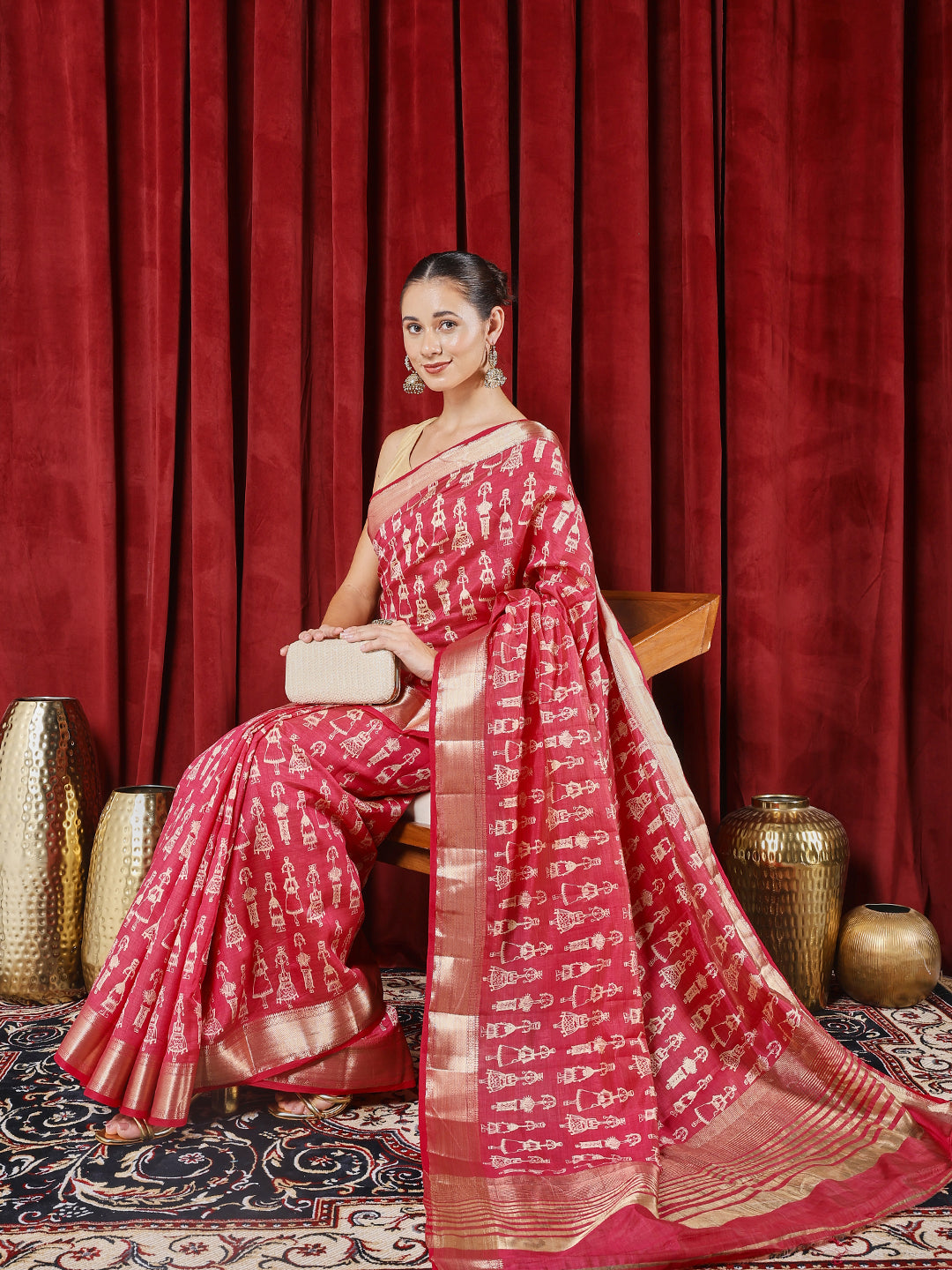 Digital Printed Art Silk Saree