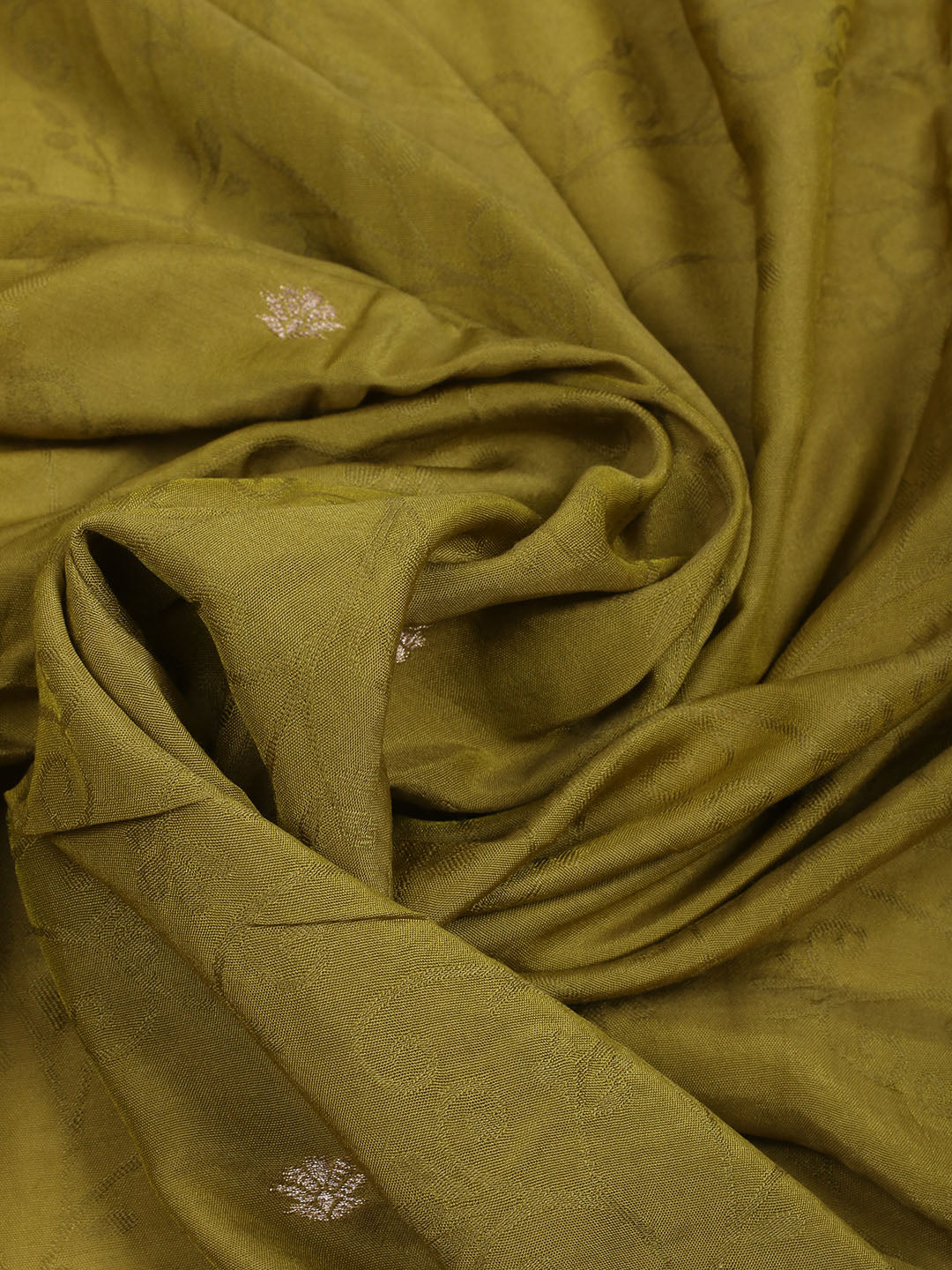 Neck Embroidered Chanderi Unstitched Suit Piece With Dupatta