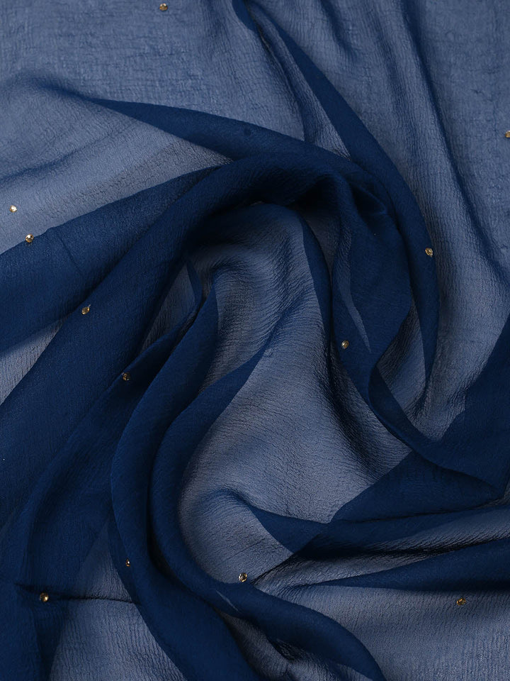 Woven Design Chanderi Unstitched Suit With Pant &amp; Dupatta