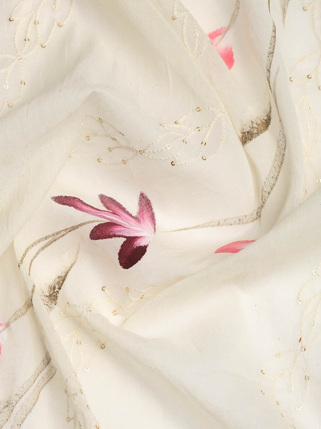 Embroidered Cotton Blend Unstitched Suit With Dupatta