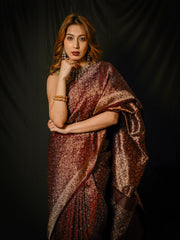 Woven Design Satin Saree