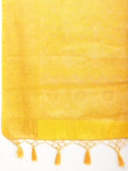 Zari Border Booti Woven Handloom Saree