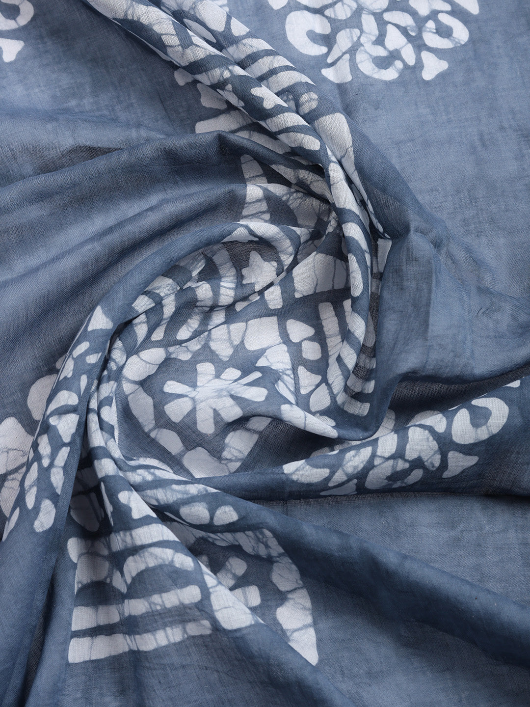 Printed Cotton Blend Unstitched Suit With Pant &amp; Dupatta
