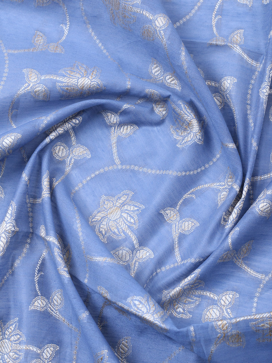 Woven Design Chanderi Unstitched Suit With Pant &amp; Dupatta