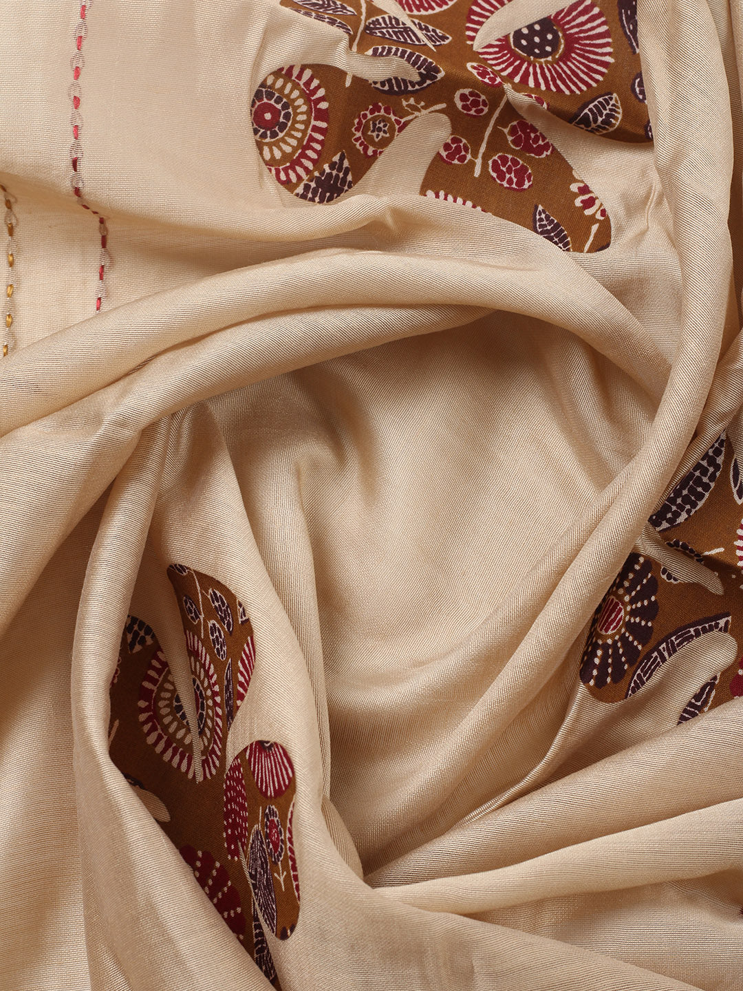 Embroidered, Cotton Blend Unstitched Suit With Pant &amp; Dupatta