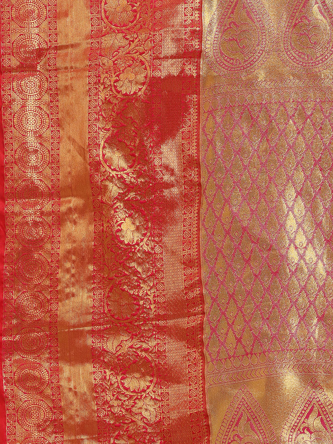 Woven Brodcade Zari Jaal Art Silk Saree
