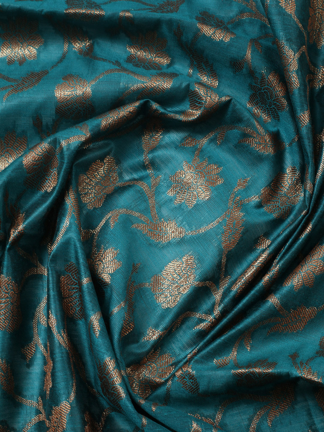 Banarasi Chanderi Unstitched Suit With Pant &amp; Dupatta
