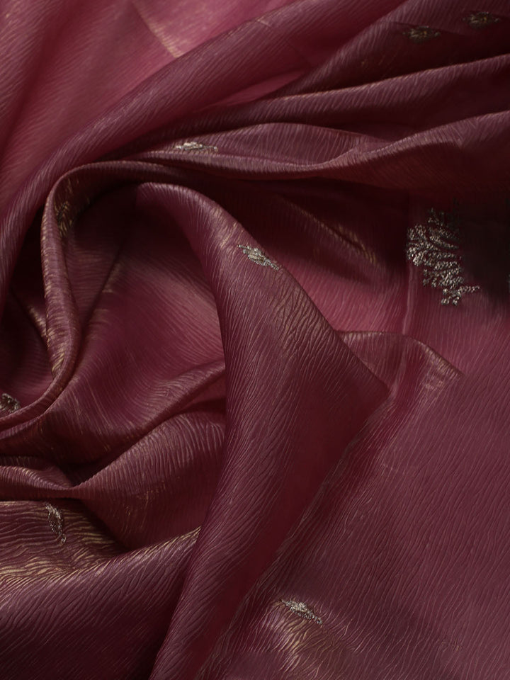 Woven Design Tissue Unstitched Suit With Dupatta