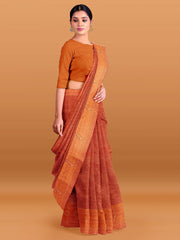 Brocade Zari Jaal Border Handloom Saree