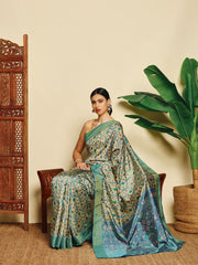 Digital Printed Art Silk Saree