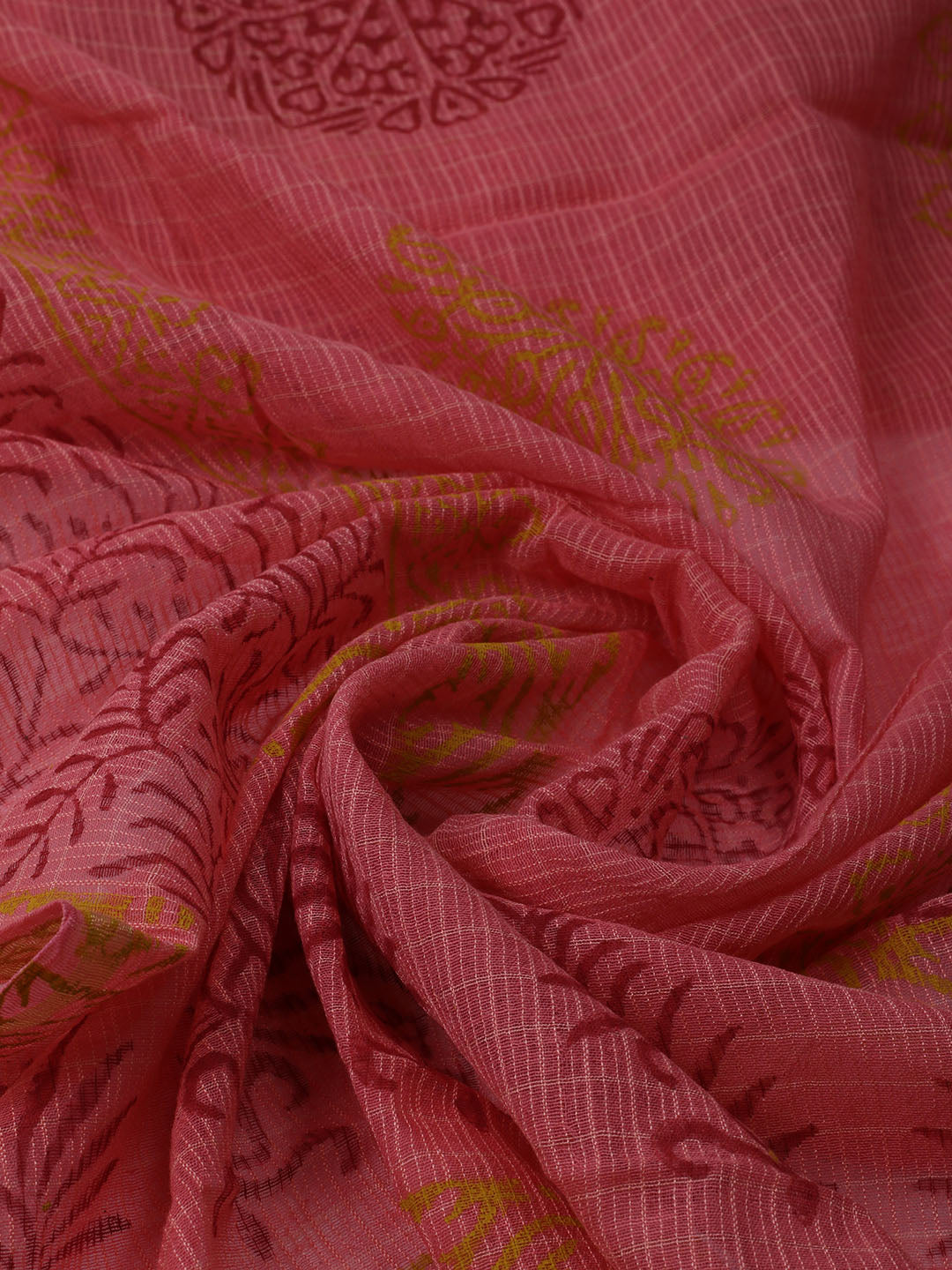 Printed Cotton Blend Unstitched Suit With Dupatta