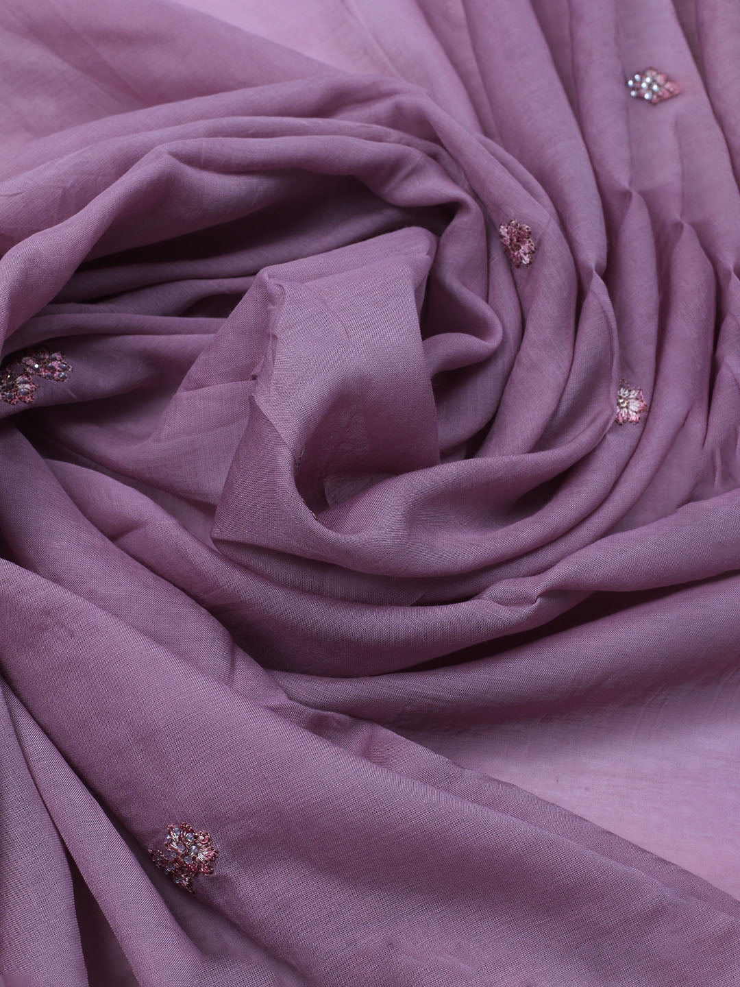 Embroidered Cotton Blend Unstitched Suit With Dupatta