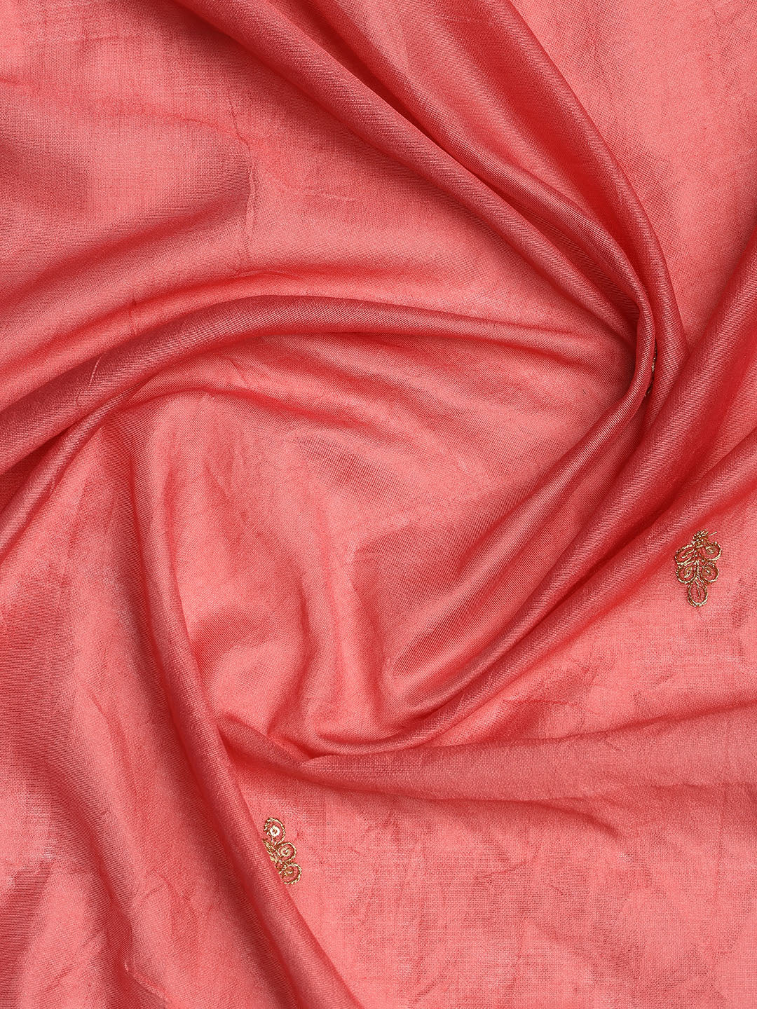 Neck Embroidered Cotton Blend Unstitched Suit With Dupatta