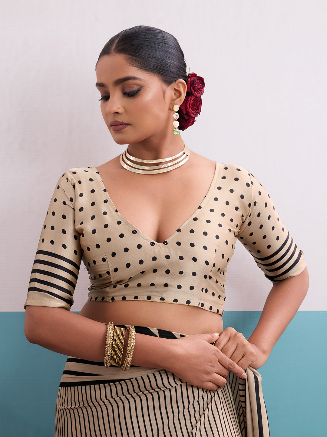 Printed Satin Saree