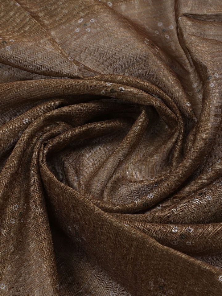 Printed Chanderi Unstitched Suit With Dupatta