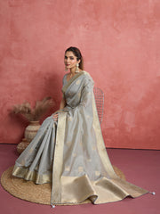 Woven Design Linen Blend Saree