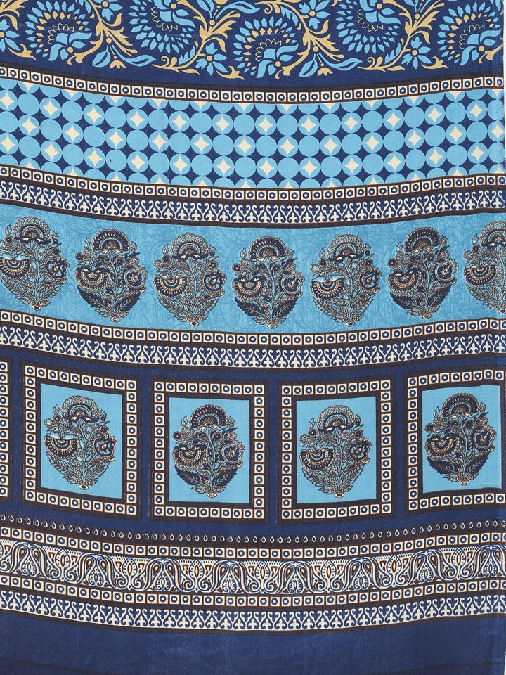 Floral Printed Crepe Woven Saree