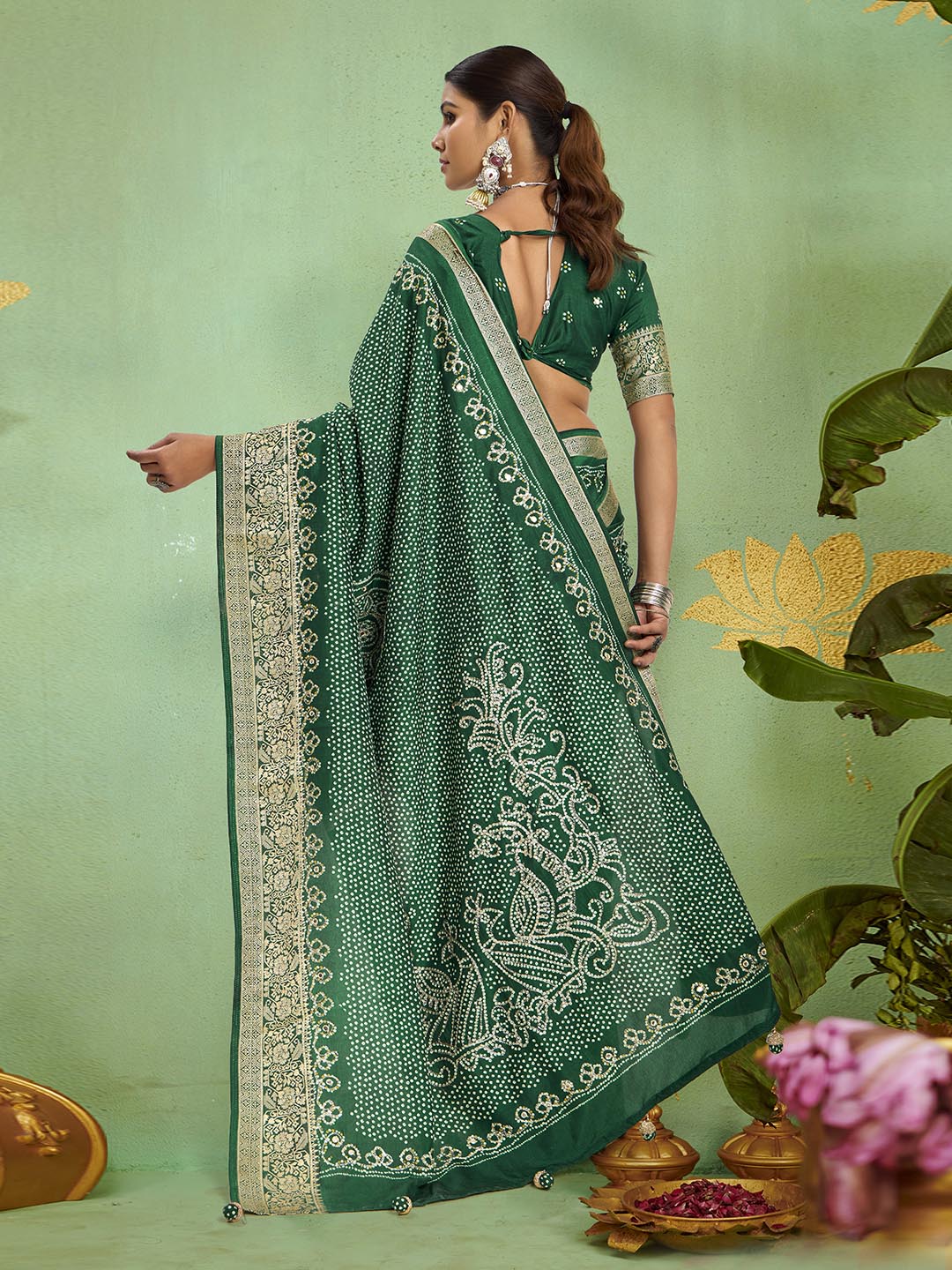 Digital Printed Art Silk Saree